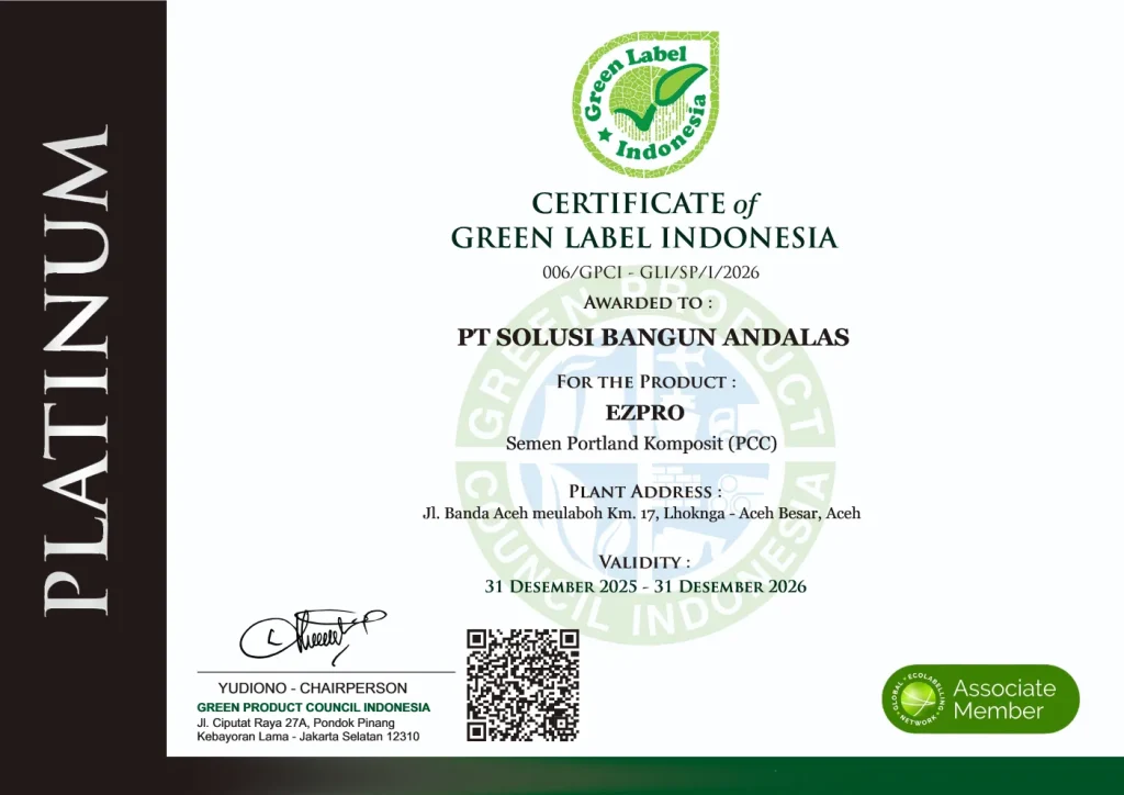 Sertifikat Green Label Indonesia Kategori Platinum – Ezpro